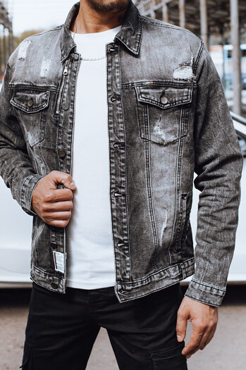 Herren Jeansjacke schwarz Dstreet TX4696