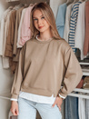 Damen Sweatshirt in Übergröße LUZZIO mokka Dstreet BY1383