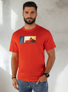 Herren T-shirt mit Aufdruck Farbe Orange DSTREET RX5486