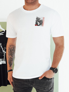 Herren T-shirt mit Aufdruck Farbe Weiß DSTREET RX5481_1