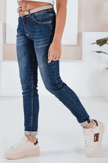 Damen Jeans mit hoher Taille EMILY ROSE Farbe Blau DSTREET UY1600