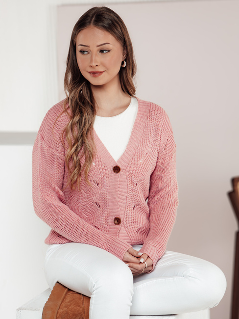 Damen KNITVIA rosa Stretch-Pullover Dstreet MY2410