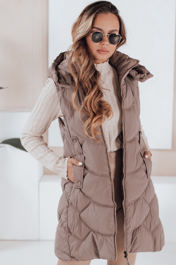 Isolierte Steppweste für Frauen latte Dstreet TY5104