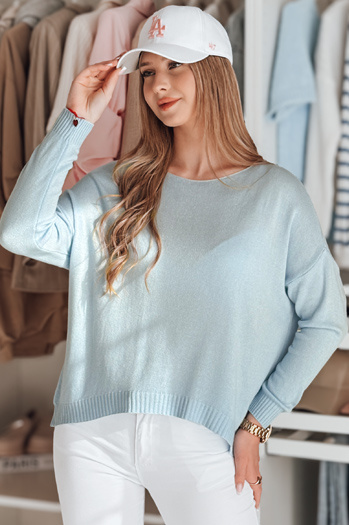 Damen Einheitsgröße glatter Pullover SENZIA blau Dstreet MY2448
