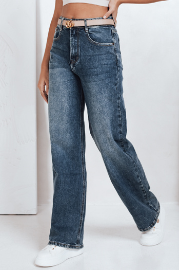 Blaue Damenjeans mit weitem Bein Dstreet UY2777