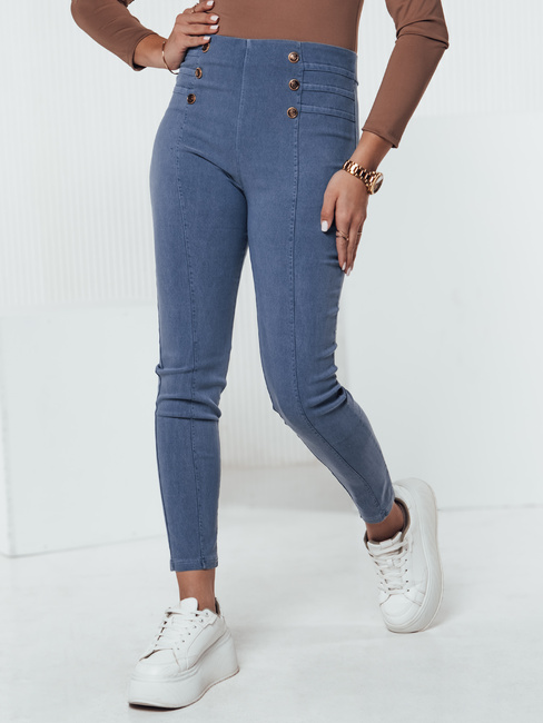 Damenhose LUXTILIO mit hoher Taille blau Dstreet UY2248