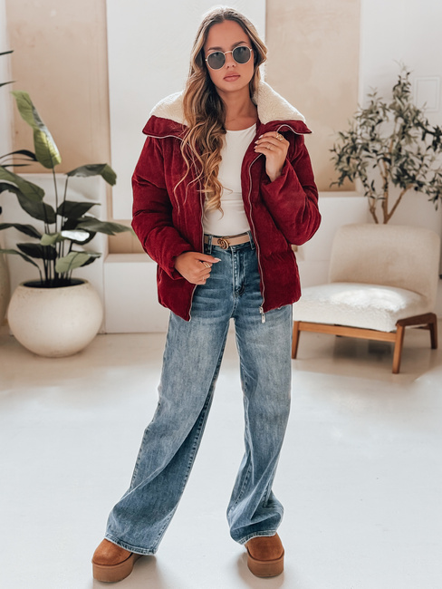 Damen Cordjacke TRENDYGLAM burgundy Dstreet TY4942