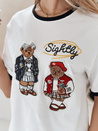 Damen Oversize-T-Shirt mit Stickerei CLASSY TEDDY weiß Dstreet RY2844