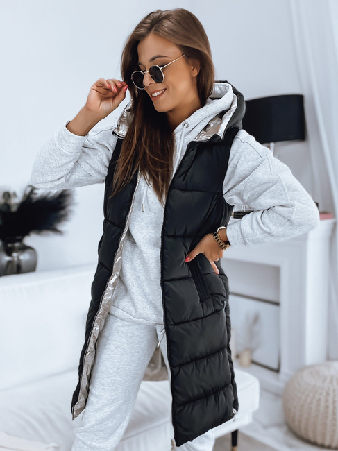 Damen Wendbare Steppweste MARIET Schwarz Dstreet TY3161
