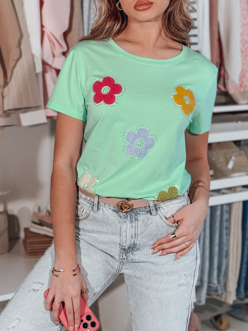 Geblümtes Damen-T-Shirt DAISYLA mint Dstreet RY2743