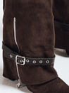 Damen Wildlederstiefel mit Stilettoabsatz braun Dstreet ZY1131