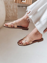 Damen Flip-Flops mit Kerbe CLASSROT beige Dstreet ZY0883