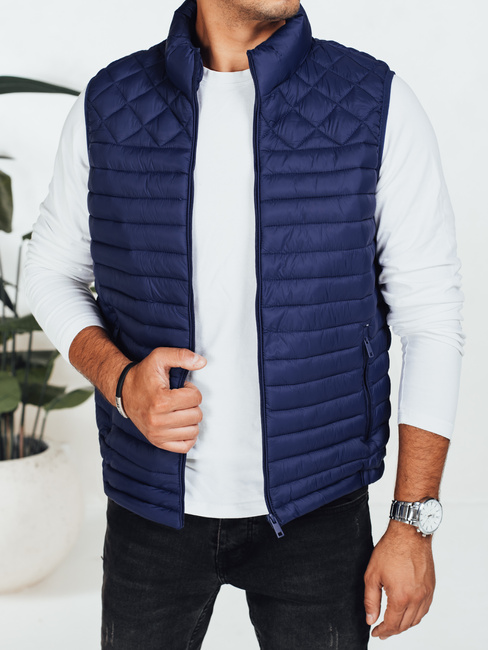 Herren Steppweste navy blau Dstreet TX5077