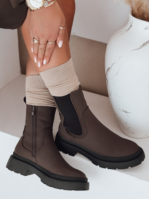 Frauen braune Stiefel Dstreet ZY1010