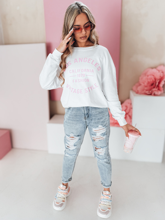 Damen Sweatshirt in Einheitsgröße KALISTYLE weiß Dstreet BY1360