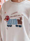 Damen Sweatshirt in Übergröße mit Stickerei DOGSWEETY cappuccino Dstreet BY1481