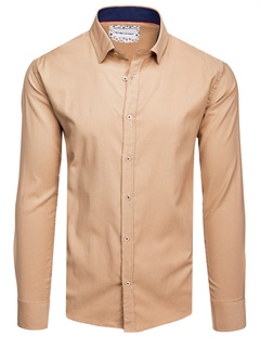 Herren Langarmhemd beige Dstreet DX2602_1