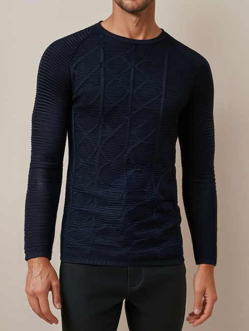 Marineblauer Pullover für Männer WX2300