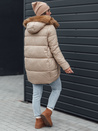 Damen Winterjacke MELOMA gesteppt mit Kapuze hellbeige Dstreet TY4714