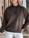 Damen Sweatshirt in Übergröße mit LOVASON Aufnäher mokka Dstreet BY1417