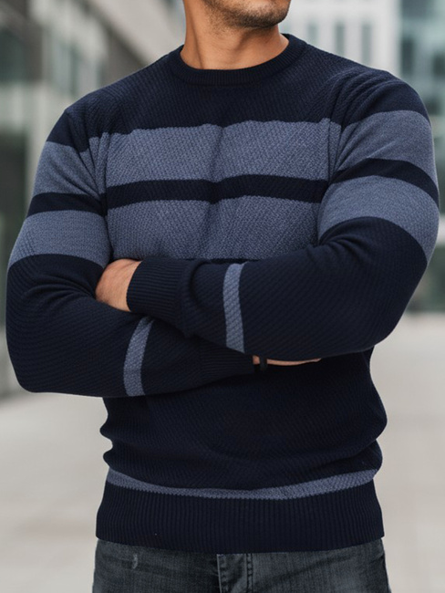 Marineblauer Herren-Pullover Dstreet WX2330