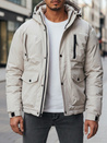 Herren Winterjacke mit Kapuze hellbeige Dstreet TX5109