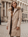 Damen Winter Parka Jacke mit Fell beige Dstreet TY5112