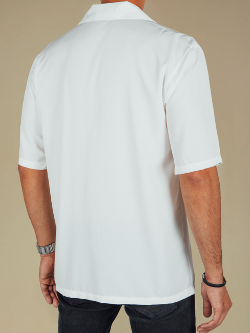 Herren Kurzarmhemd weiß Dstreet KX1086