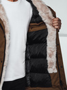 Herren Winter Parka Jacke mit Kapuze beige Dstreet TX4968_4