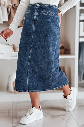 Midirock aus Denim mit Schlitz VISTANO blau Dstreet CY0485