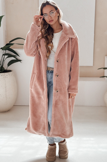 Damen Wintermantel Teddyfell lang rosa Dstreet NY0751