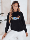 Damenpullover mit Hundeapplikation CHICPAWS schwarz Dstreet MY2541
