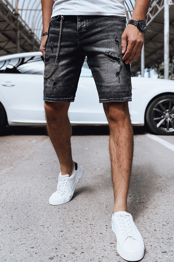 Herren Denim-Shorts schwarz Dstreet SX2161