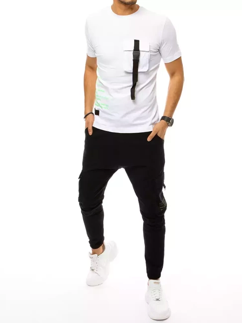 Herren Trainingsanzug Set Weiß-Schwarz Dstreet AX0368