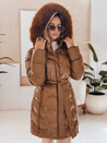 Damen Winterjacke CASSERIE gesteppt mit Kapuze Kaffee Dstreet TY4925