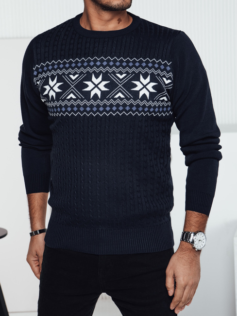 Marineblauer Herren-Pullover Dstreet WX2277