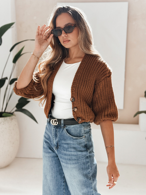 Damen Strickjacke NUTI Farbe Camel DSTREET MY1678