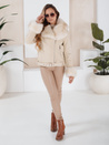 Damen Ramones Jacke mit Fell beige Dstreet TY5123