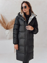WINTERMISS Damen Winter lange Steppjacke mit Kapuze schwarz Dstreet TY4967