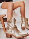 Damen Cowboystiefel mit goldener Schnalle Dstreet ZY1270