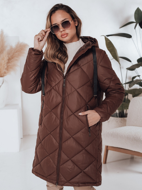 Damen Winterjacke SNOWVIBE braun gesteppt Dstreet TY4989