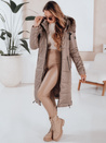 Damen Übergangsjacke ORVITA gesteppt mit Kapuze dunkelbeige Dstreet TY5027