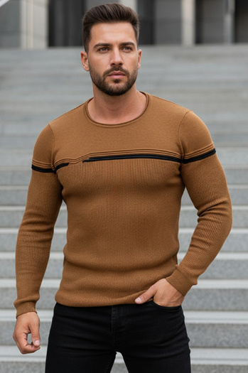 Herren Sewatshirt Kamelfarbe WX1625