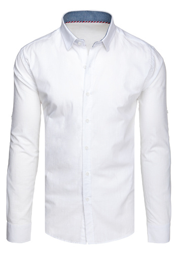 Herren Langarmhemd smart weiß Dstreet DX2669