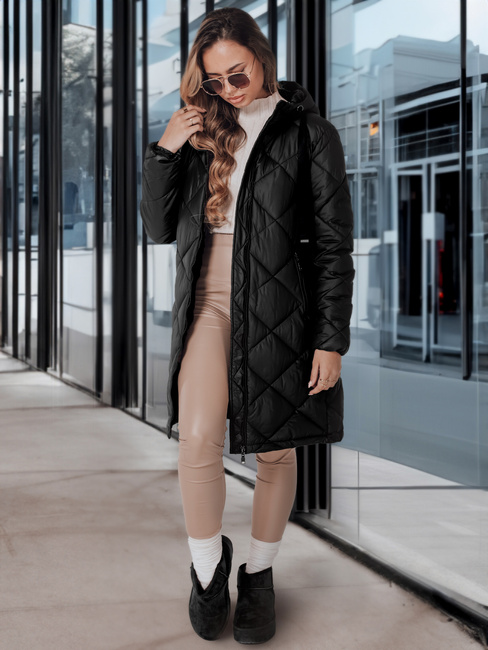 Damen Winterjacke SNOWVIBE schwarz gesteppt Dstreet TY4988