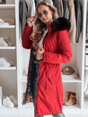 Damen Winterparka TRENDNEL Wendekapuze rot Dstreet TY4588
