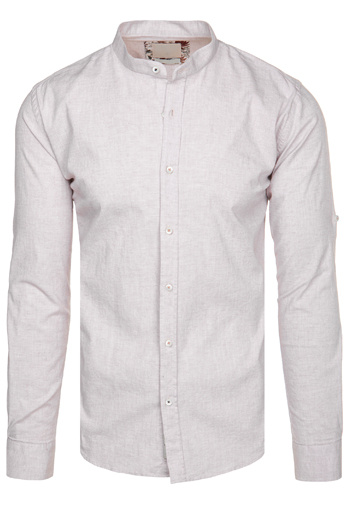 Herren Freizeithemd mit Stehkragen hellrosa Dstreet DX2647