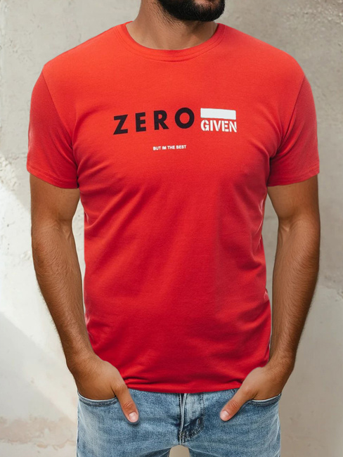 Herren T-shirt mit Aufdruck Rot Dstreet RX4742