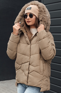 Damen Winterjacke FIXMIX gesteppt mit Kapuze beige Dstreet TY4673