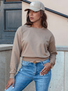CASUALVIBE Damen klassisches Sweatshirt hellbraun Dstreet BY1302